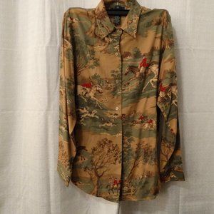 LAUREN RALPH LAUREN LONG SLEEVE HUNT BLOUSE